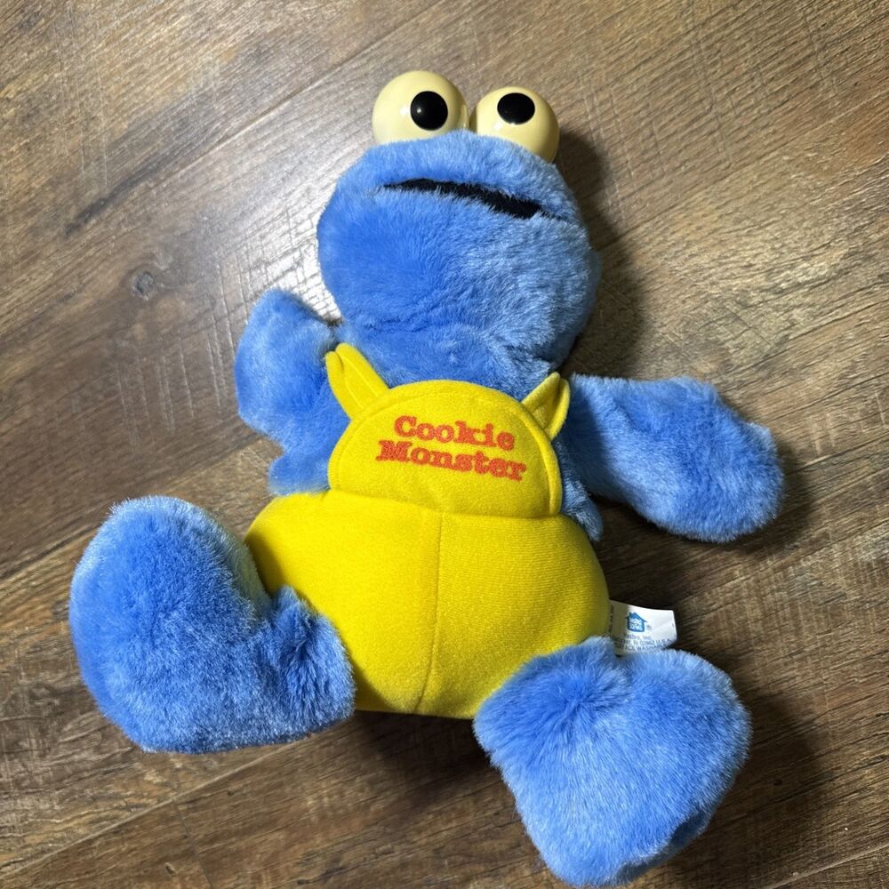 Vintage 1985 Hasbro Softies Sesame Street Talking Cookie Monster WORKS